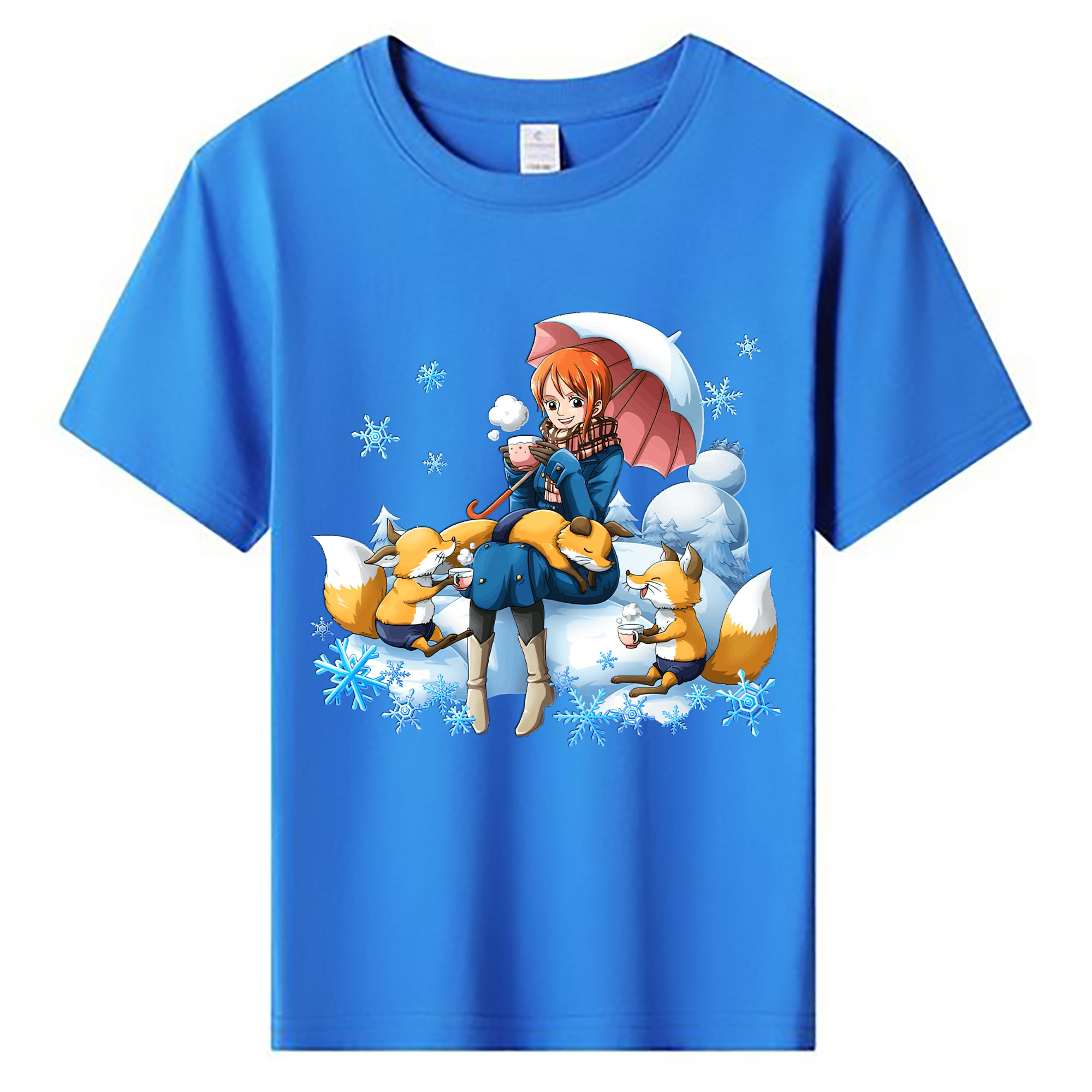 （画像用） ワンピース ナミ ONE PIECE Nami 綿100％キッズTシャツ（フロントプリント）